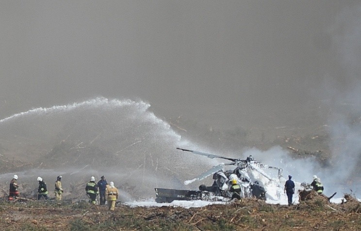 Truc thang tan cong Mi-28N Nga roi, no tan tanh