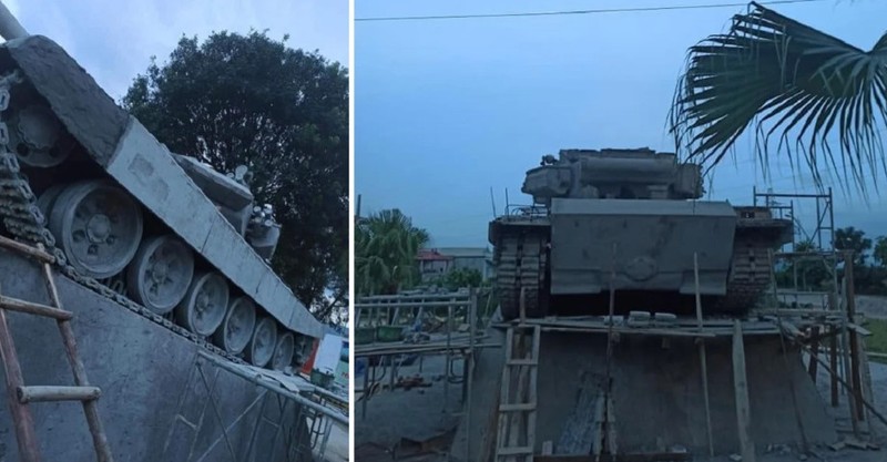 Nga boi roi truoc xe tang T-90 bang be tong cua Viet Nam-Hinh-3