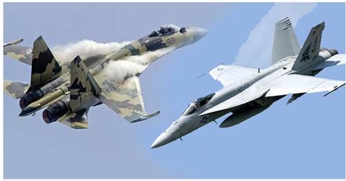 Khi F/A-18E/F Super Hornet cua My dau voi Su-30 cua Nga-Hinh-13