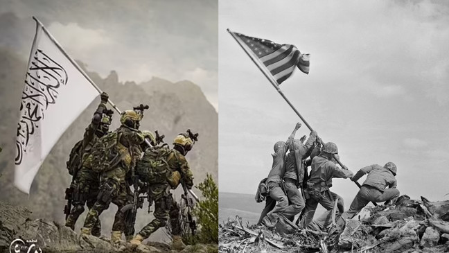Taliban tai dien canh cam co mo phong su kien Iwo Jima sau 76 nam