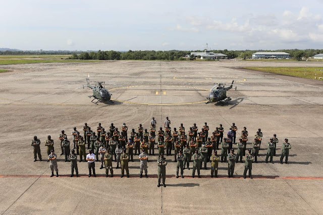 Brunei cho dan truc thang Bo-105 ve huu sau 41 nam phuc vu