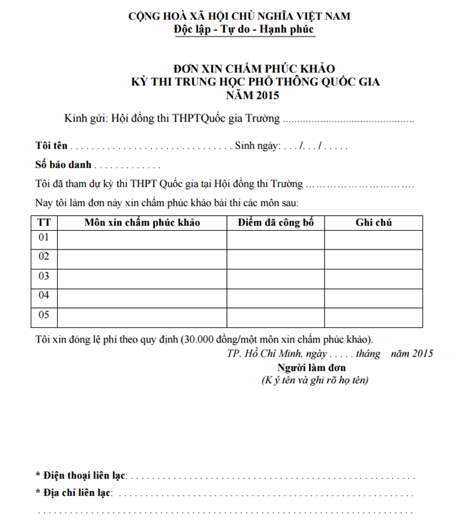 Thu tuc xin phuc khao bai thi THPT Quoc gia 2015-Hinh-2