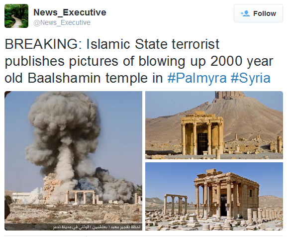 Hinh anh IS pha huy den Baal Shamin 2.000 tuoi o Palmyra