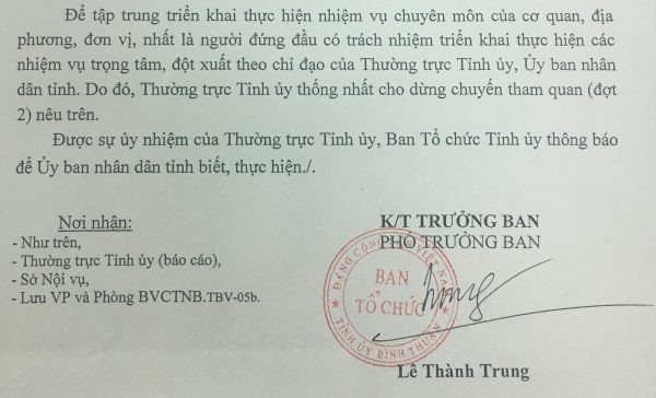Binh Thuan dung chuyen di Duc do doanh nghiep tai tro cho can bo