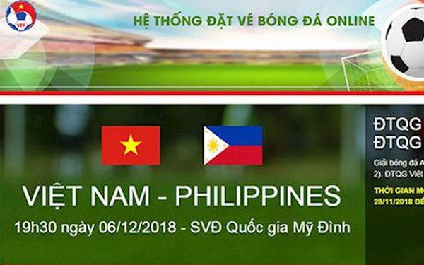 Doc gi hom nay 28/11: Cach mua ve online tran Viet Nam - Philippines