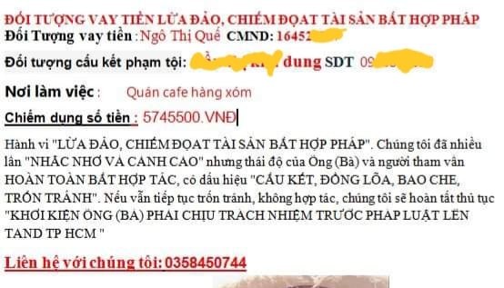 Khong vay muon, cam do, co gai van bi goi dien doi no, doa tat a-xit ca nha-Hinh-2