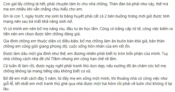 Me gia nan ni len o cung vi co don, con gai tu choi