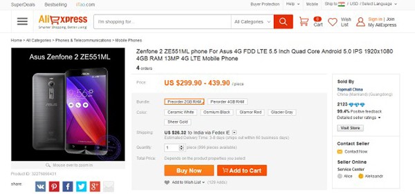 ZenFone 2 5,5 inch 2GB RAM gia 6 trieu dong