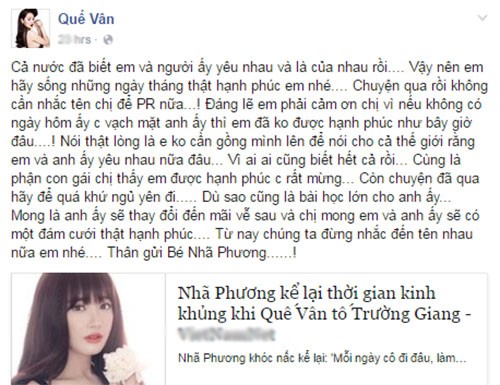 Cong khai yeu Truong Giang Nha Phuong bi Que Van da xeo-Hinh-2