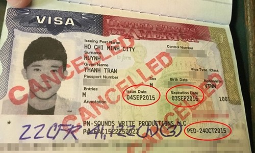 Khong co sai sot trong visa cua Tran Thanh