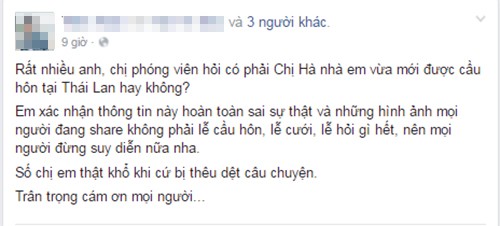 Phia Ho Ngoc Ha phu nhan nu ca si duoc cau hon