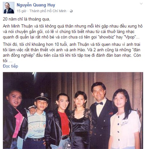 Quang Huy tiet lo chuyen fan nu cuong Minh Thuan 20 nam truoc-Hinh-2