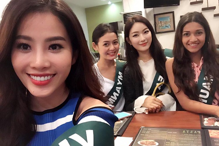 Hinh anh dau tien cua Hoa khoi Nam Em tai Miss Earth