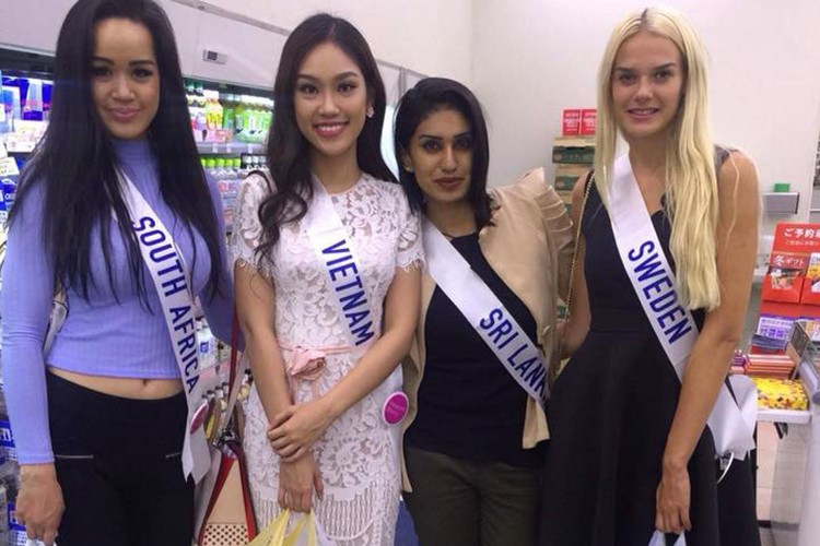 Hinh anh dau tien cua A khoi Phuong Linh tai Miss International