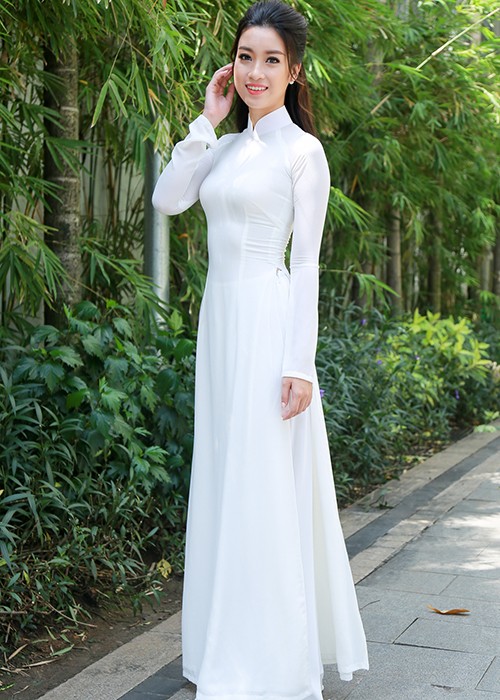 Hoa hau Do My Linh dep hut hon voi ao dai trang-Hinh-13