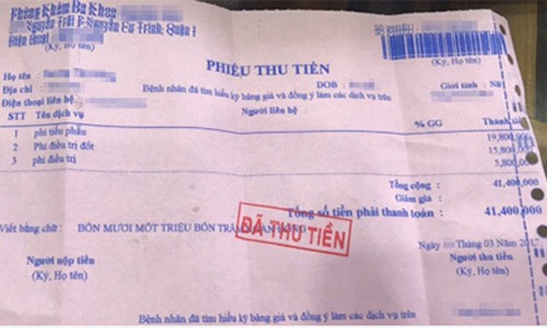 Phong kham Trung Quoc chua phu khoa gan 42 trieu dong/gio gay soc