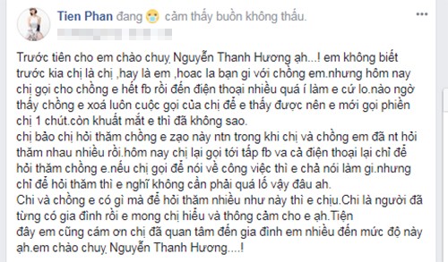 Vo Duy Khanh ghen, "to" Thanh Huong quan tam chong co thai qua-Hinh-2