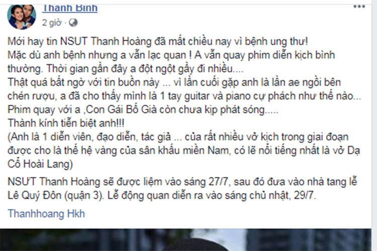 Sao Viet tiec thuong nghe si Thanh Hoang qua doi vi benh ung thu-Hinh-2