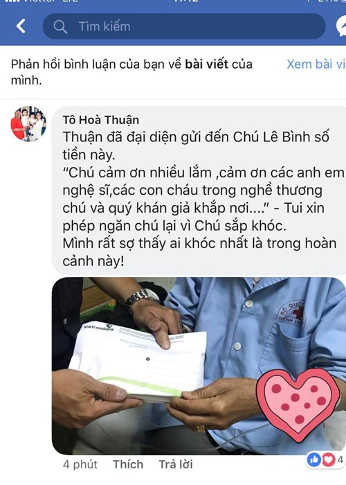 Nghe si Le Binh - Mai Phuong tuoi cuoi dong vien nhau o benh vien-Hinh-3