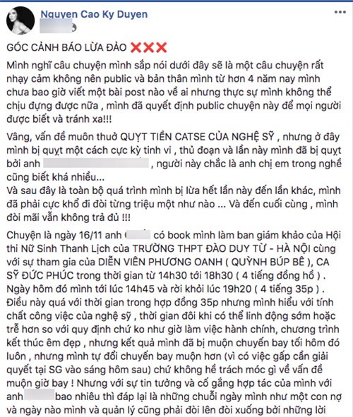 Dong thai moi nhat cua Ky Duyen sau khi to bi quyt tien cat-se-Hinh-2