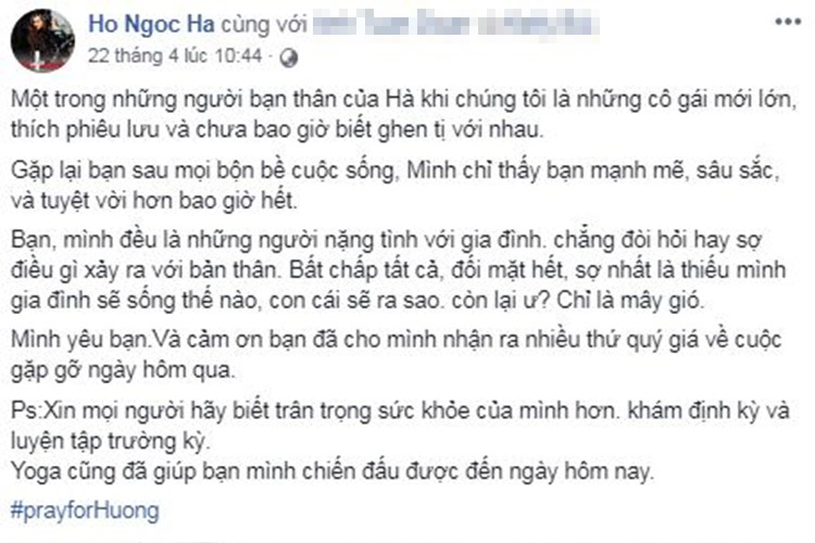 Nguoi mau Nhu Huong qua doi, Ha Ho - Ha Vy tiec thuong-Hinh-5