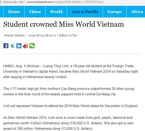 Bao quoc te noi gi ve Luong Thuy Linh dang quang Miss World Viet Nam?-Hinh-2