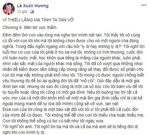 NS Xuan Huong ke MC Thanh Bach khoc loc nho nguoi tinh-Hinh-2
