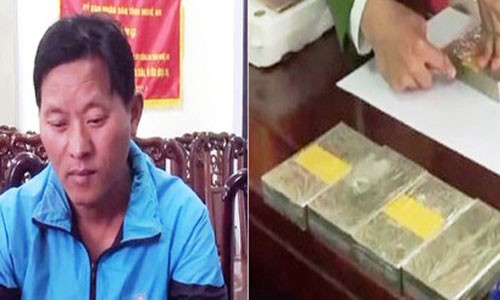 Tranh thu dip Tet, mang 5 banh heroin tu Lao ve que ban kiem loi