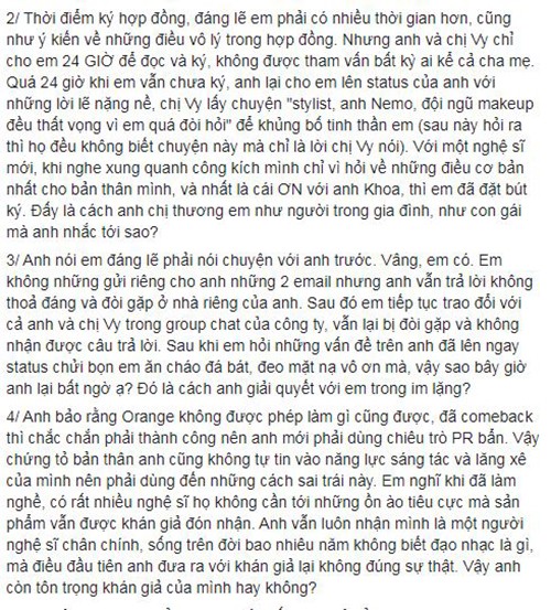 Bi Chau Dang Khoa doi tien den bu lam MV, Orange va LyLy dap tra-Hinh-3