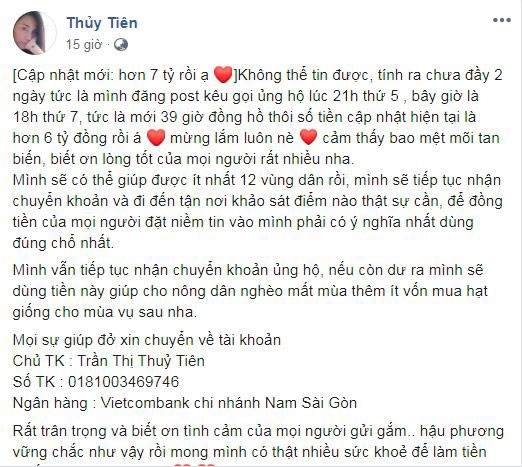 Thuy Tien quyen gop duoc hon 7 ty ung ho nguoi dan mien Tay-Hinh-2