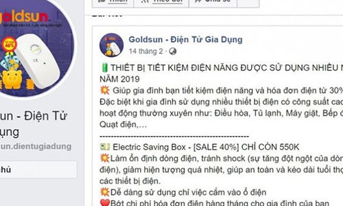 Quang cao sai su that ve thiet bi tiet kiem dien mua dich COVID-19