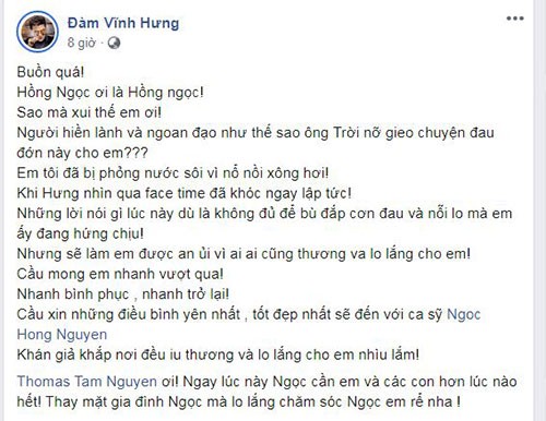 Hong Ngoc bi bong do no noi xong hoi, Mr Dam nhin ma bat khoc-Hinh-2