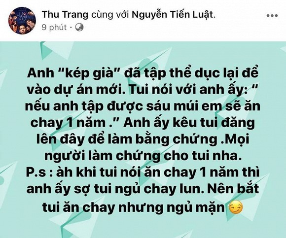 Thu Trang tuyen bo se an chay 1 nam neu chong len 6 mui-Hinh-2