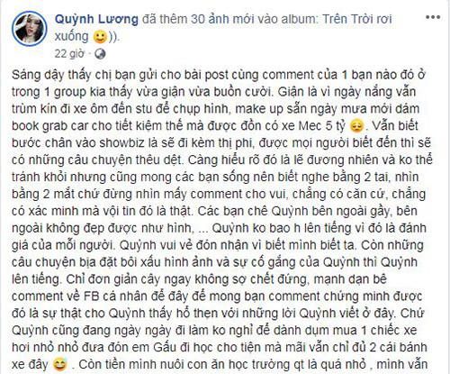 Quynh Luong dap tra tin don la tieu tam, duoc dai gia bao nuoi-Hinh-3