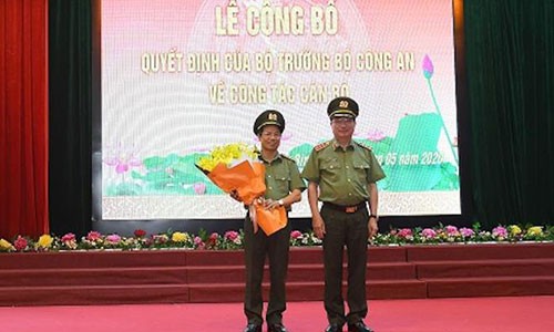 Giam doc Cong an Hoa Binh lam Pho Chanh Thanh tra Bo Cong an