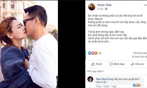 Thanh Thao duoc chong chieu ra sao truoc khi phu nhan sap ly di?