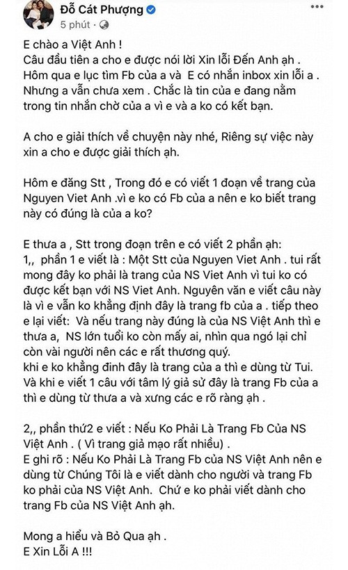 Cat Phuong xin loi NS Viet Anh, hanh xu tung gay that vong the nao?-Hinh-2