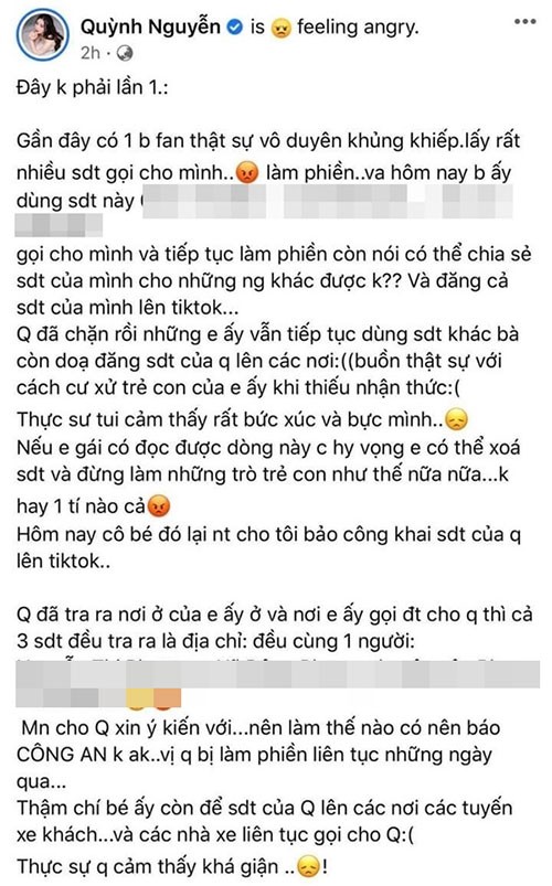 Quynh Kool buc xuc to bi quay roi, gia dinh fan cuong xin loi-Hinh-2