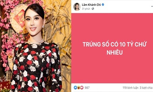 Lam Khanh Chi len tieng ve loi tuyen bo “trung so” 10 ty