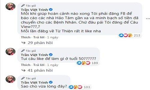 Viet Trinh dap tra khi bi antifan noi cau view vu livestream tu thien