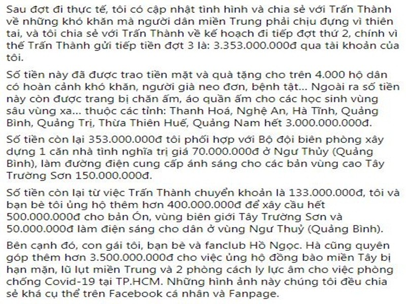 Me de Ho Ngoc Ha noi gi ve so tien tu thien tu Tran Thanh?-Hinh-2