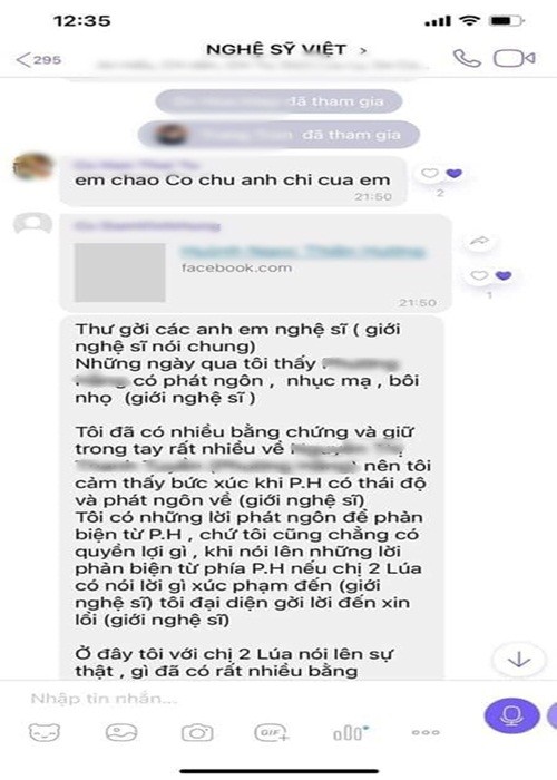 Nhom chat “Nghe si Viet” ban muu gi... bi lo xon xao coi mang?