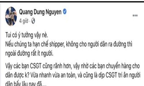 Dao dien Quang Dung bi nem da vi y tuong CSGT thay shipper-Hinh-2