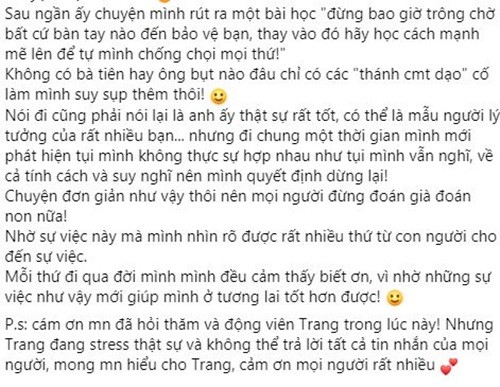 Luong Minh Trang viet tam thu “boc” Vinh Rau hau ly hon-Hinh-4
