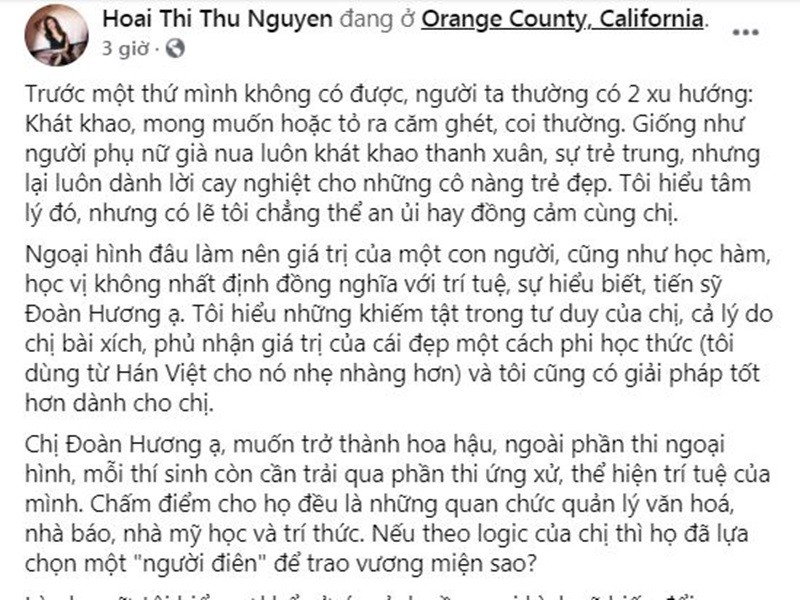 Tien si Doan Huong nang loi voi hoa hau, Thu Hoai dap tra gat-Hinh-4