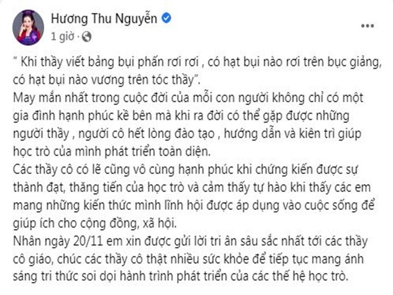 Sao Viet dong loat tri an ngay Nha giao Viet Nam 20/11-Hinh-10