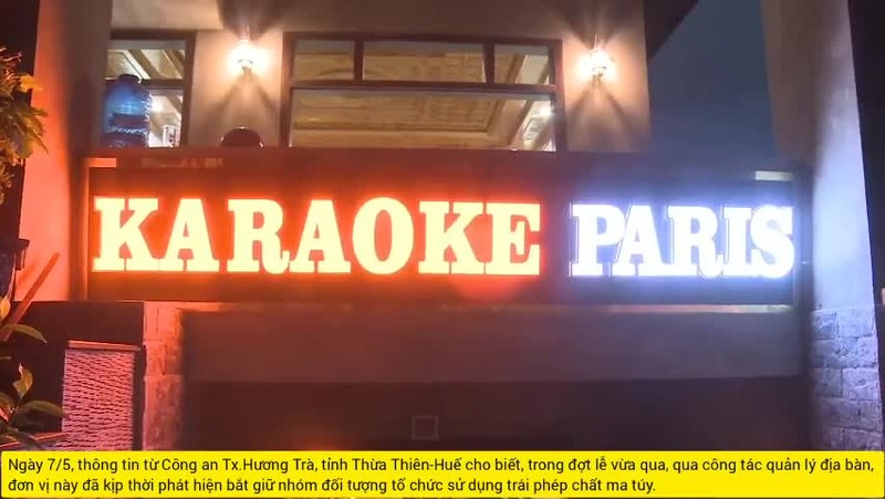 Video: 7 thanh nien “phe” ma tuy trong quan karaoke Paris o Hue