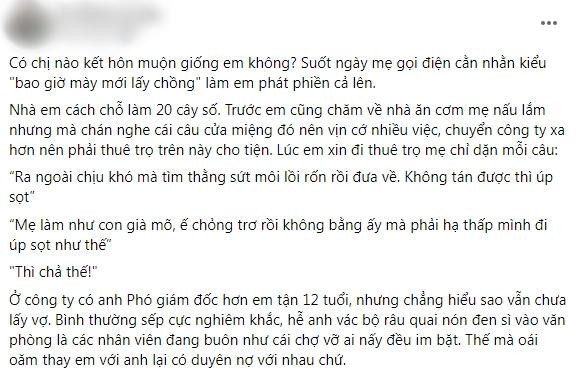 Ngan ngam me giuc lay chong, co gai khong ngo 'vo' trung sep lon