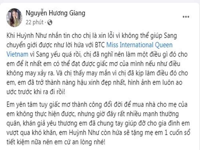 Huong Giang va loat sao tiec thuong nguoi mau Chau Kim Sang qua doi