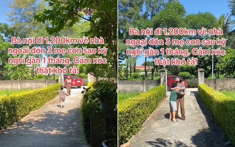 Bà nội đi 1.200km về nhà thông gia đón cháu